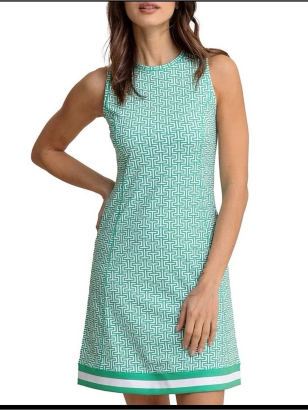Southern Tide Lyllee ST Geo Printed Performance Dress
